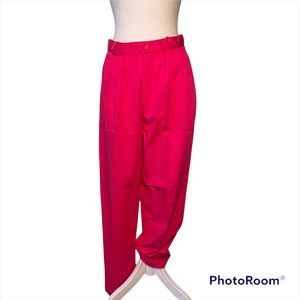 Que Pasa Vintage 90’s Hot Pink High Rise Cuffed Trouser Women’s Size 4